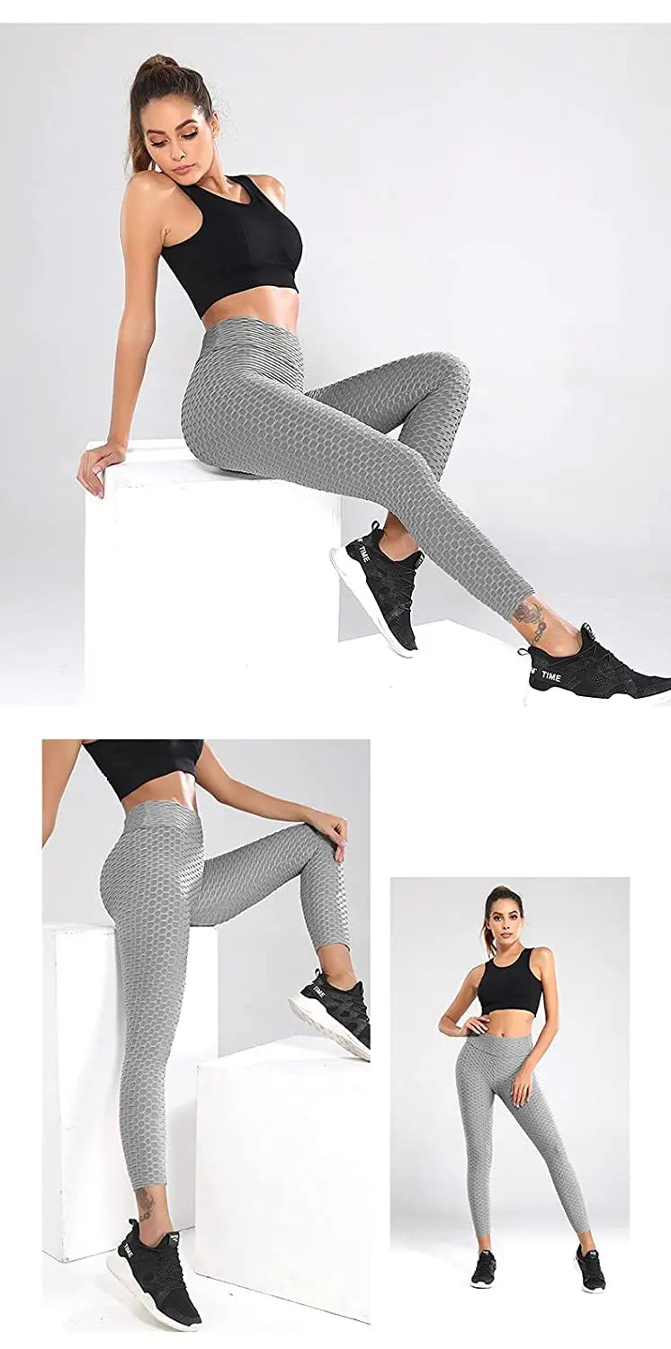Butt Crack Booty Leggings Women Anti Cellulite Seamless Leggins Push Up High Waist Peach Lift Sports Yoga Pants Fitness Tights