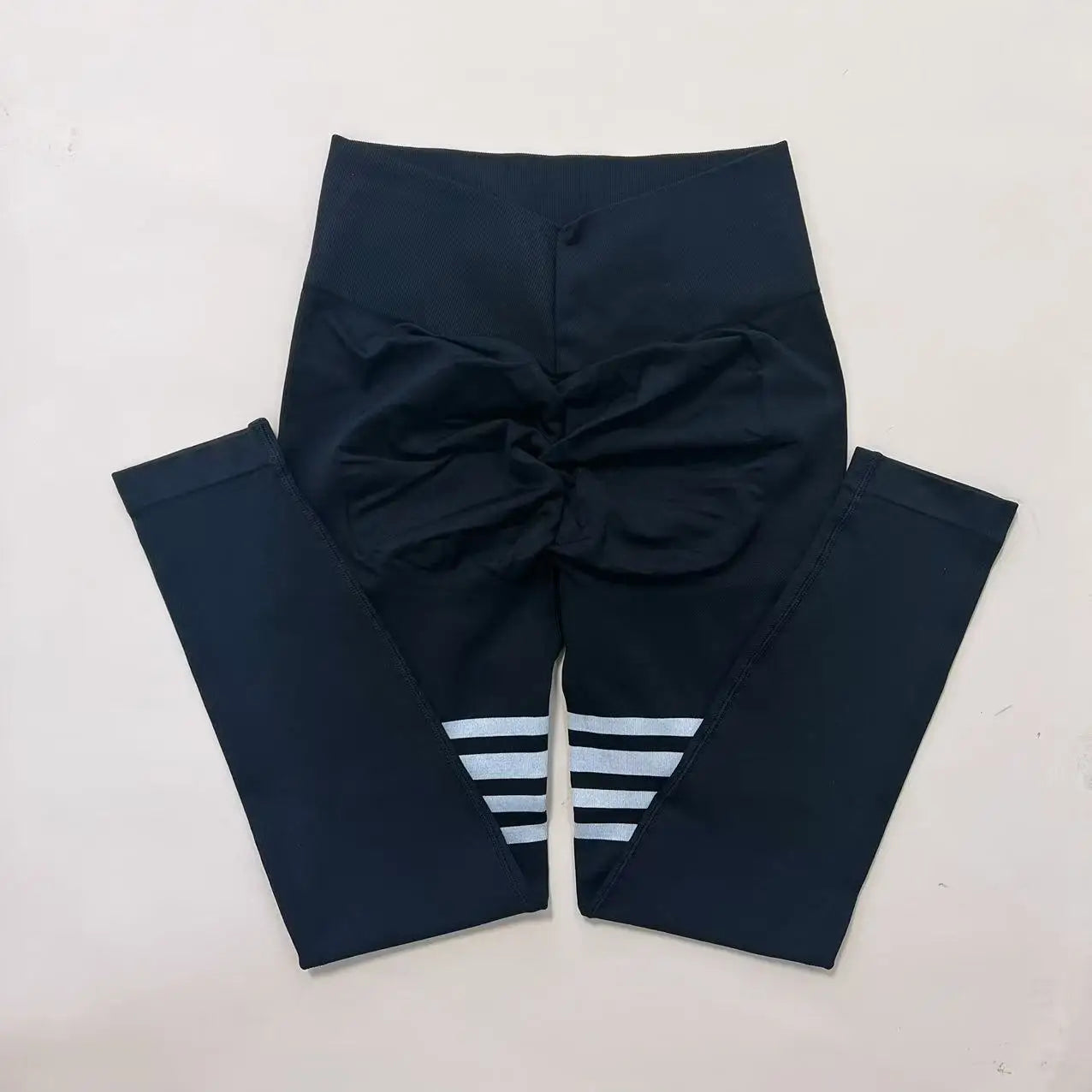 Women V Back Line Leggings Gym Fitness Athletic Workout Elastic Leggins Butt Lifting Yoga Pants Sports Training Tights S-XL