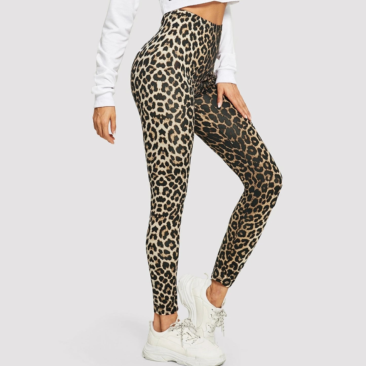 Leopard Print Leggings Women's High Waisted Yoga Pants Fitness Push Up Leggins Sexy Skinny Female Gym Clothes Sport Tights New