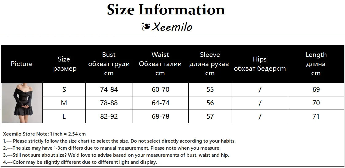 Xeemilo Sexy Low-cut Off Shoulder Dress Elegant Flare Long Sleeve Twist Knot Mini Dresses Y2K Aesthetic Agaric Edge Knit Vestido