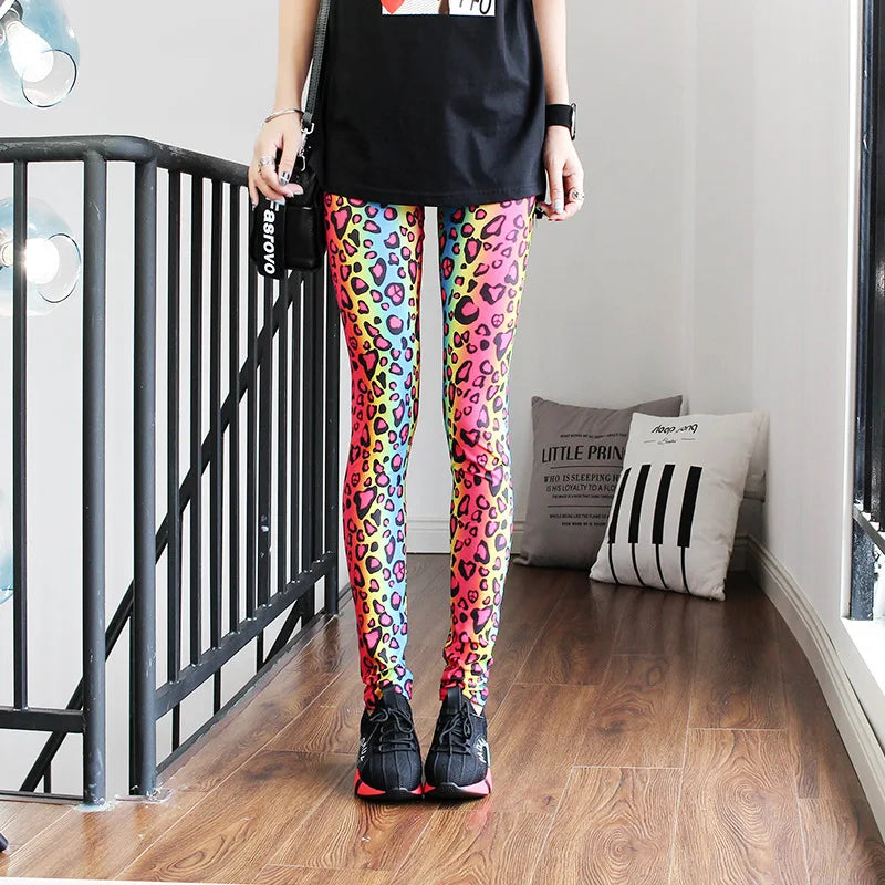DOIAESKV Spring Autumn Fashion Leggings Sexy Casual Colorful Leg Warmer Fit Most Sizes Leggins Pants Trousers Women's Leggings