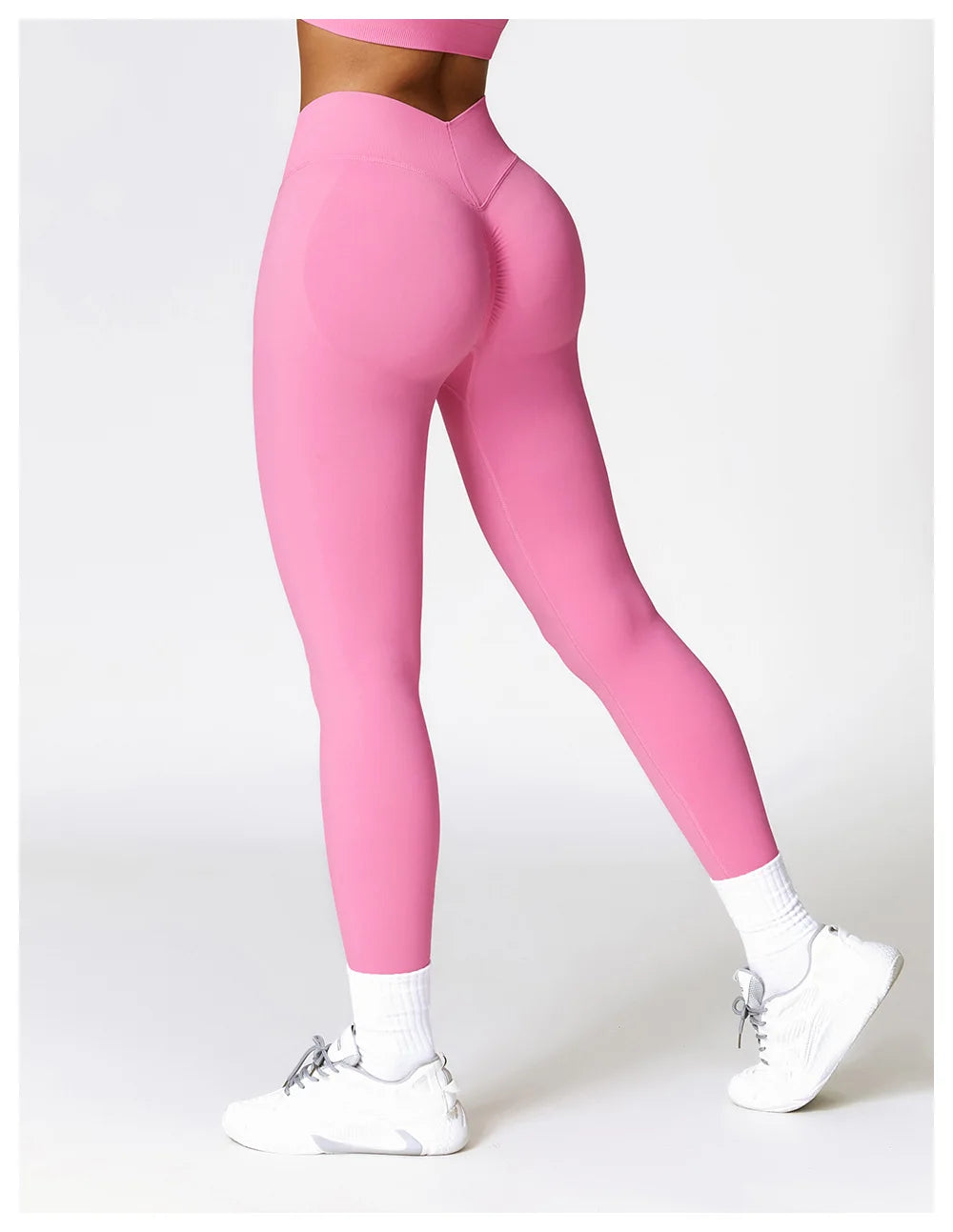 Women Athletic V Back Leggings Gym Outfit Fitness leggins Outdoor Yoga Pants Butt Lifting Sports Tights Nylon
