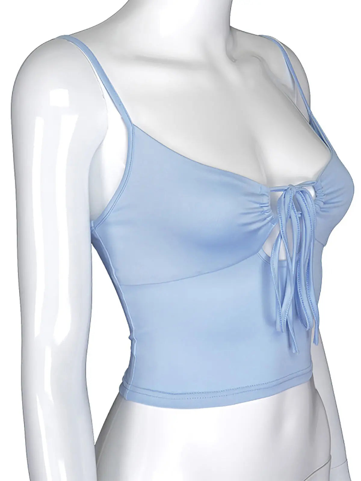 2024 Sexy Women Crop Tops Ladies Vest Casual Camisole Women's Tube Low Cut Elastic Tight Sexy Back Lace Up Top Suspender Vest