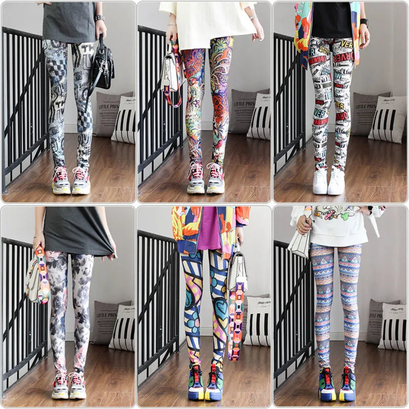 DOIAESKV Spring Autumn Fashion Leggings Sexy Casual Colorful Leg Warmer Fit Most Sizes Leggins Pants Trousers Women's Leggings