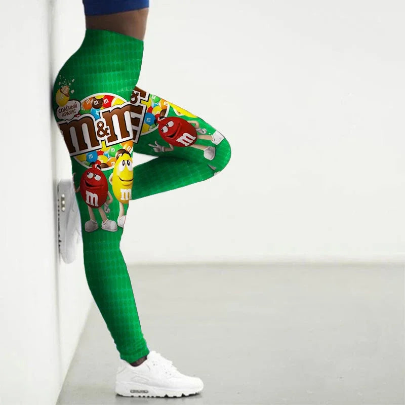 New Sports Leggings Women 3D High Waist Leggings Thin Fitness Pant Push Up Legging Sports Pants Gym Workout Tights