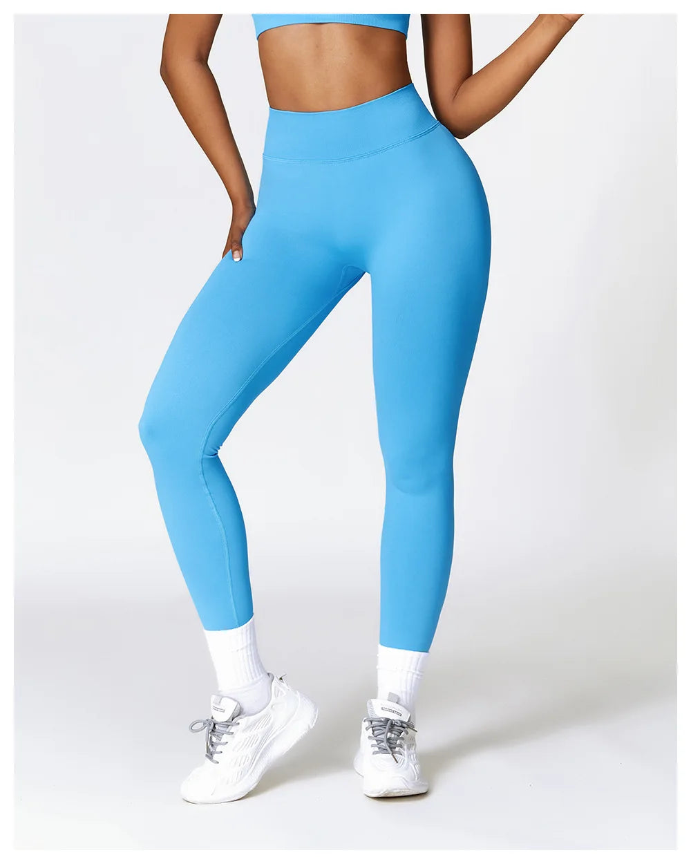 Women Athletic V Back Leggings Gym Outfit Fitness leggins Outdoor Yoga Pants Butt Lifting Sports Tights Nylon