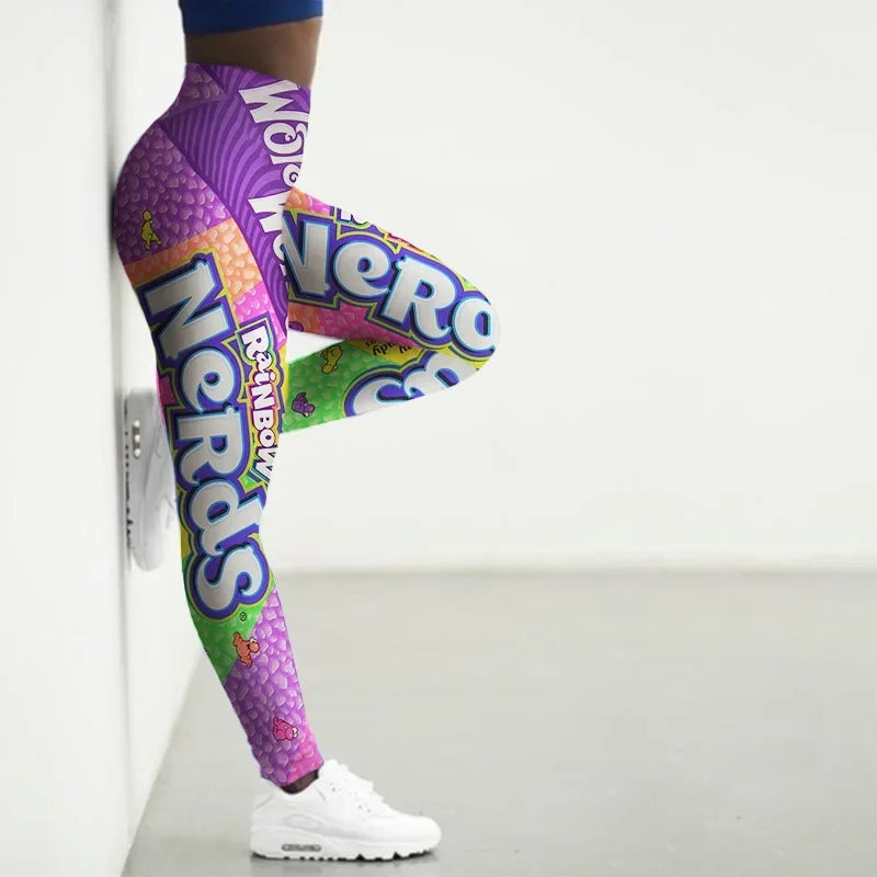 New Sports Leggings Women 3D High Waist Leggings Thin Fitness Pant Push Up Legging Sports Pants Gym Workout Tights