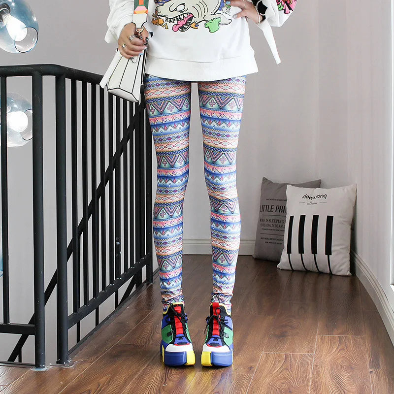 DOIAESKV Spring Autumn Fashion Leggings Sexy Casual Colorful Leg Warmer Fit Most Sizes Leggins Pants Trousers Women's Leggings