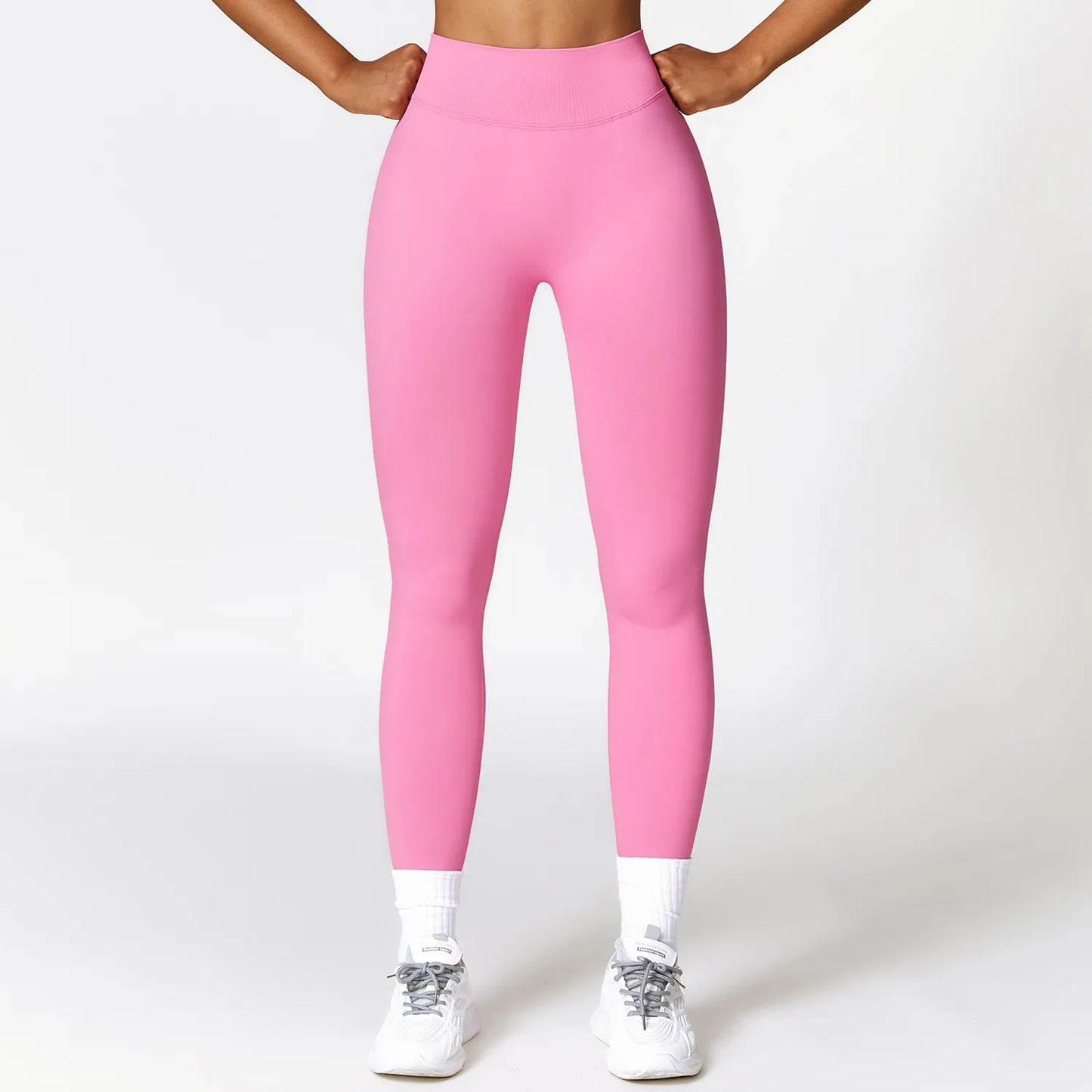 Women Athletic V Back Leggings Gym Outfit Fitness leggins Outdoor Yoga Pants Butt Lifting Sports Tights Nylon