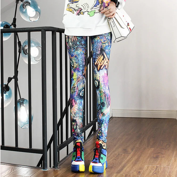 DOIAESKV Spring Autumn Fashion Leggings Sexy Casual Colorful Leg Warmer Fit Most Sizes Leggins Pants Trousers Women's Leggings