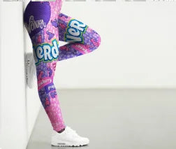 New Sports Leggings Women 3D High Waist Leggings Thin Fitness Pant Push Up Legging Sports Pants Gym Workout Tights