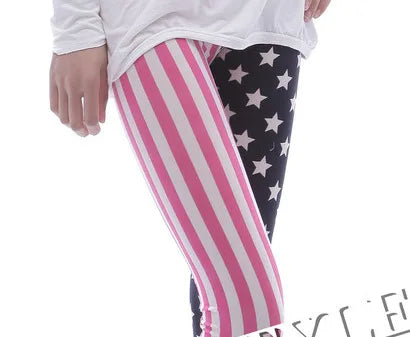 New Jeggings Elastic Stripe Star Print Leggings Fashion Cropped Trousers Woman leggins Pencil Pants L1071