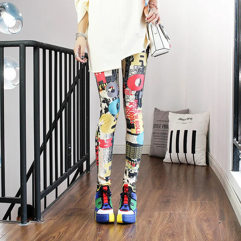 DOIAESKV Spring Autumn Fashion Leggings Sexy Casual Colorful Leg Warmer Fit Most Sizes Leggins Pants Trousers Women's Leggings