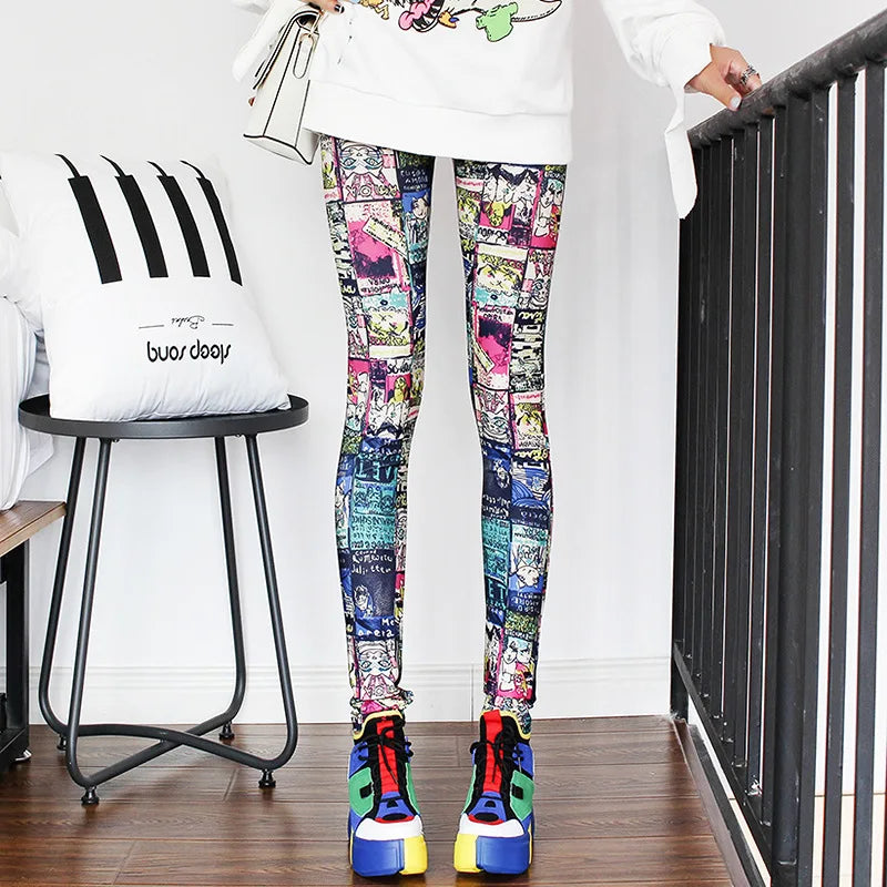 DOIAESKV Spring Autumn Fashion Leggings Sexy Casual Colorful Leg Warmer Fit Most Sizes Leggins Pants Trousers Women's Leggings