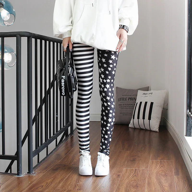 DOIAESKV Spring Autumn Fashion Leggings Sexy Casual Colorful Leg Warmer Fit Most Sizes Leggins Pants Trousers Women's Leggings
