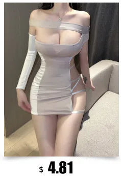 2023 Summer Women's Sexy Temperament V-neck Low cut Velvet sling ceremonial dress Side Split Slim Wrap buttocks Long Dress UR6Y