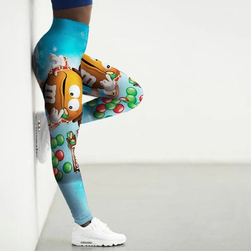 New Sports Leggings Women 3D High Waist Leggings Thin Fitness Pant Push Up Legging Sports Pants Gym Workout Tights