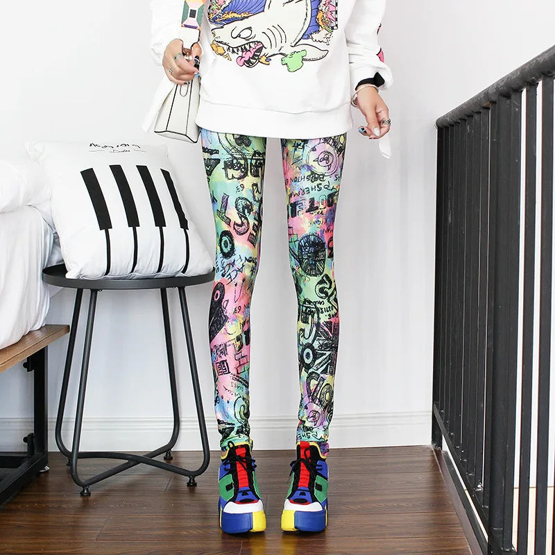 DOIAESKV Spring Autumn Fashion Leggings Sexy Casual Colorful Leg Warmer Fit Most Sizes Leggins Pants Trousers Women's Leggings