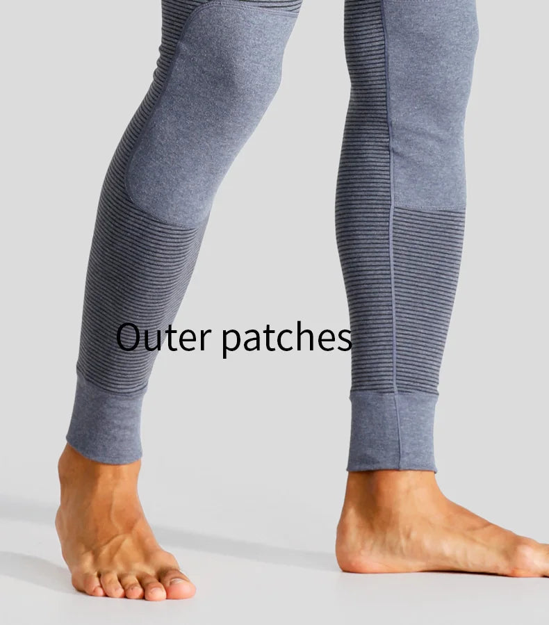 52025 Warm Thermal Leggings for Men & Women Cotton Fleece-lined Winter Thermal Pants Breathable Seamless Leggins