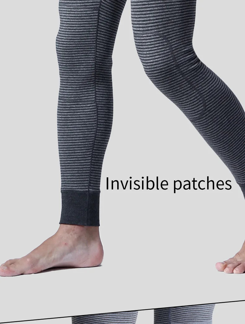 52025 Warm Thermal Leggings for Men & Women Cotton Fleece-lined Winter Thermal Pants Breathable Seamless Leggins