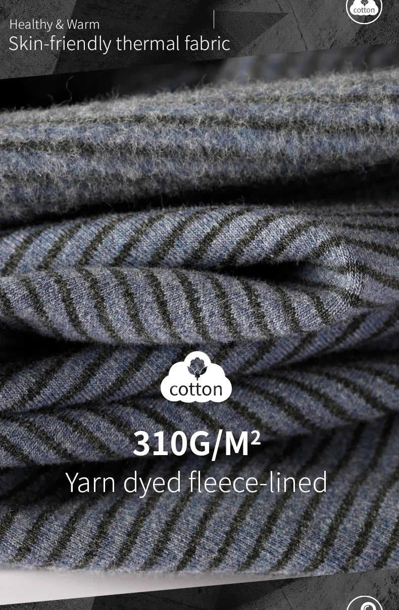 52025 Warm Thermal Leggings for Men & Women Cotton Fleece-lined Winter Thermal Pants Breathable Seamless Leggins