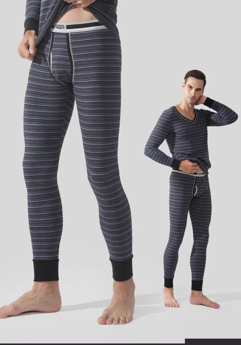 52025 Warm Thermal Leggings for Men & Women Cotton Fleece-lined Winter Thermal Pants Breathable Seamless Leggins