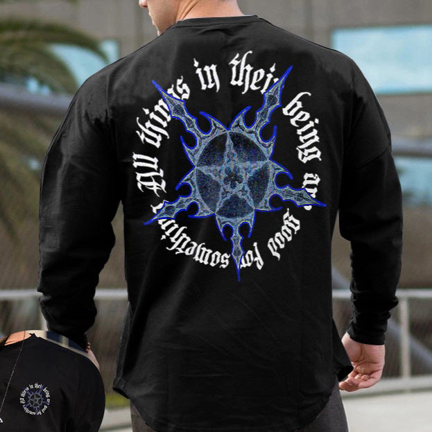 3D Printed Men's Street Long Sleeve Sports T-Shirt Top