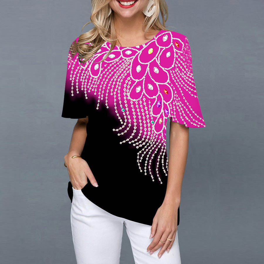 3D Digital Printing Fashion T-shirt