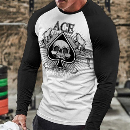 3D Printed Men's Street Long Sleeve Sports T-Shirt Top