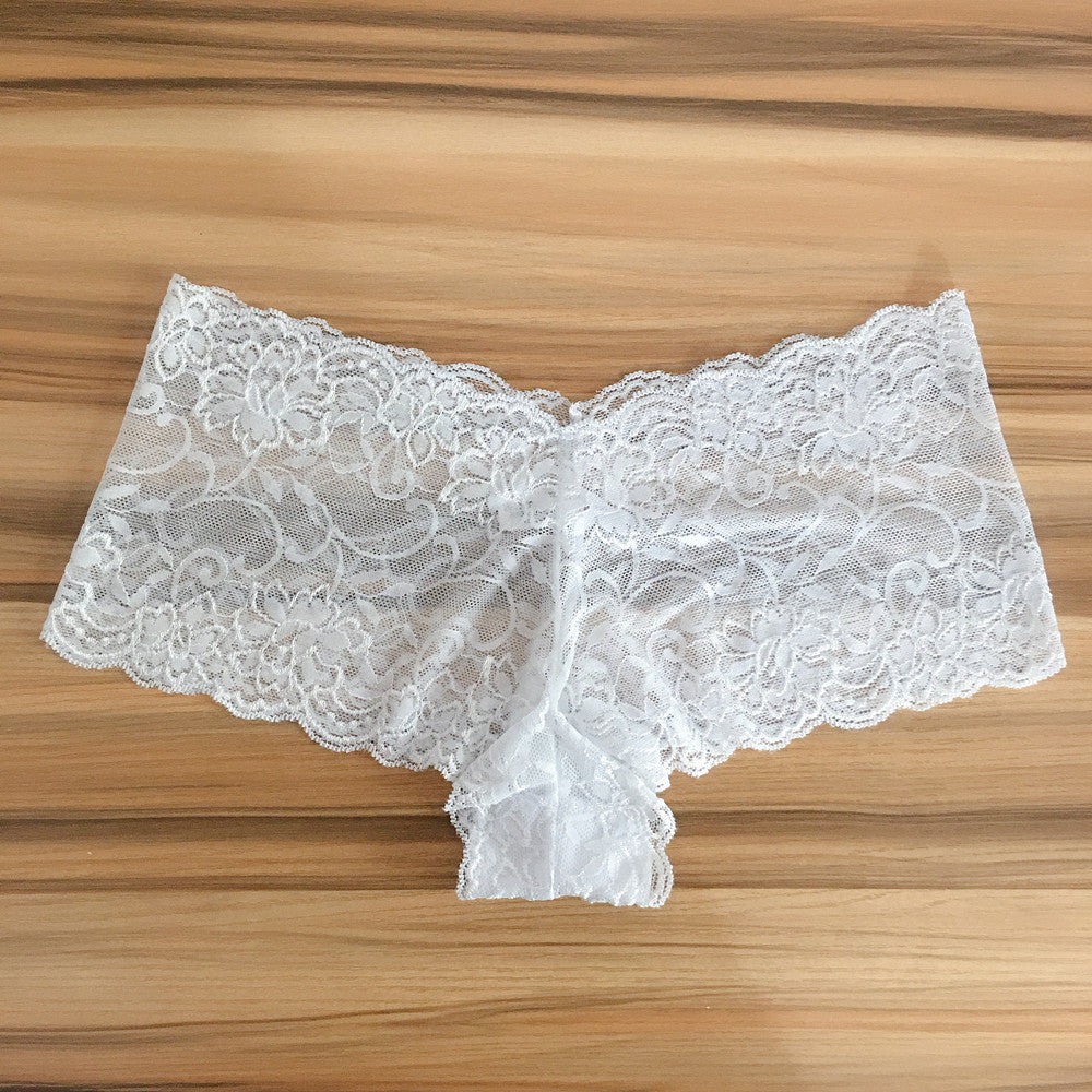 Women's Plus Size Sexy Lace Boxer Briefs