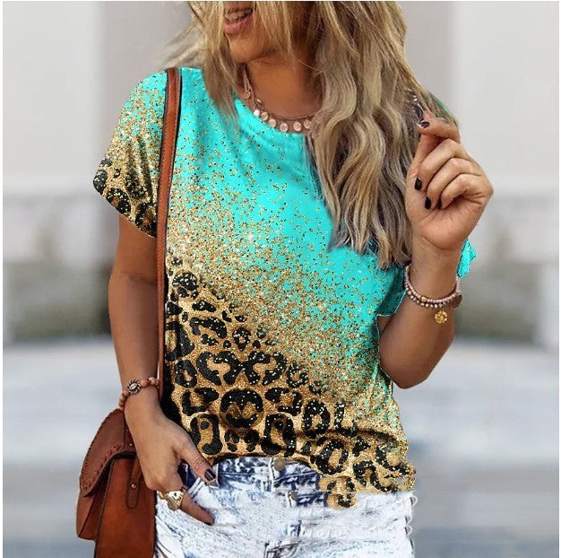 Abstract Printed Women's T-shirt Printing