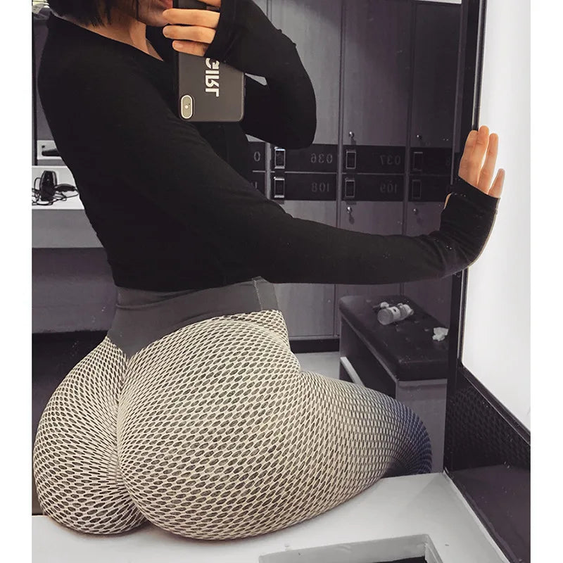Woman Open Crotch Leggings Sexy with Hidden Zippers Skinny Fishnet Sport Crotchless Pant Elastic Push Up Panties Hot Outdoor Sex