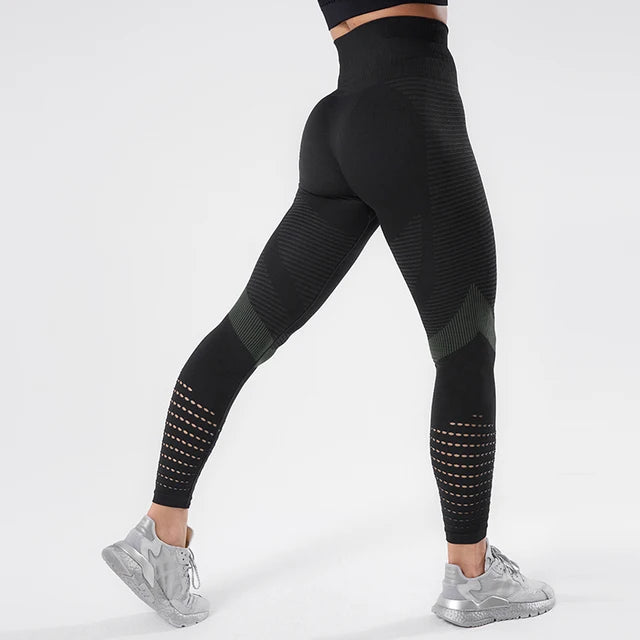 Fitness GYM Women Leggings Seamless Yoga Pants Hips Tight Peach High Waist Tights Leggings Breathable Feamle Workout Sportswear